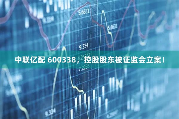 中联亿配 600338，控股股东被证监会立案！
