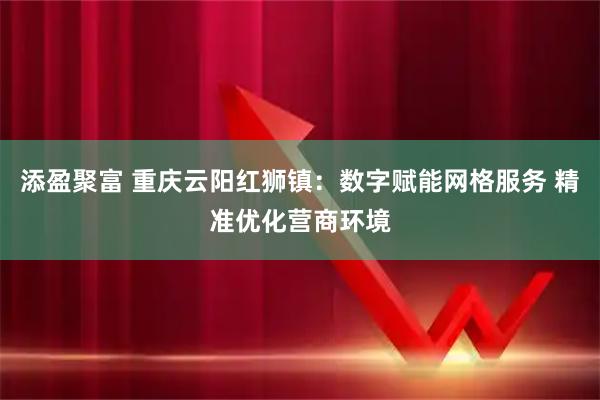 添盈聚富 重庆云阳红狮镇：数字赋能网格服务 精准优化营商环境